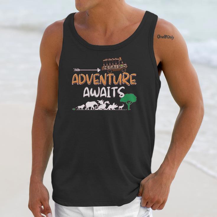 Adventure Awaits Travel Into The Wild Animal Kingdom Safari Unisex Tank Top Gifts for Her