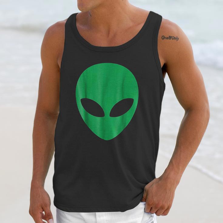 Alien Head Green Alien Grey Unisex Tank Top Gifts for Her