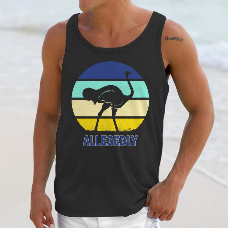 Allegedly Ostrich Retro Logo Unisex Tank Top Gifts for Her