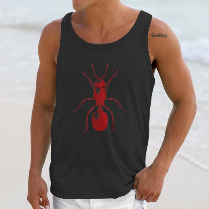 Ant In Red Retro Vintage Drawing Unisex Tank Top Gifts for Her