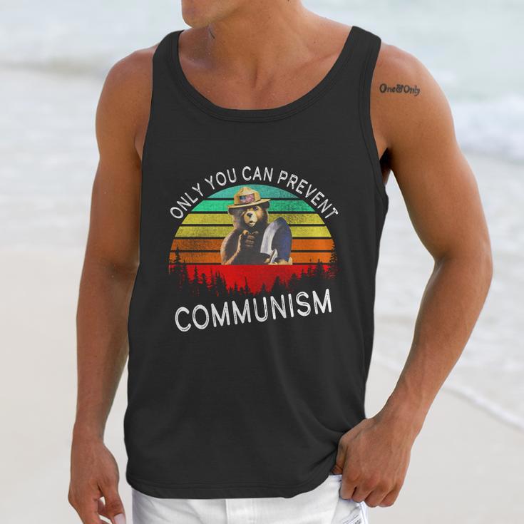 Anti Communism Capitalism Antisocialist Bear Unisex Tank Top Gifts for Her