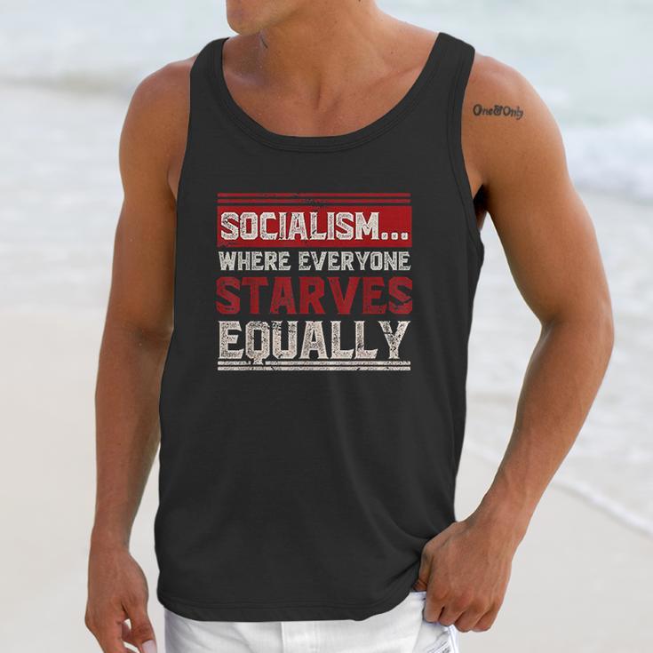 Anti Communist Libertarian Capitalist Gift Anti Socialism Unisex Tank Top Gifts for Her