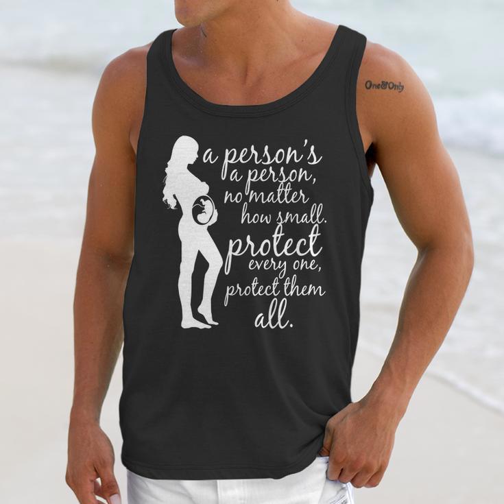 Antiabortion Prolife A Persons A Person Unisex Tank Top Gifts for Her