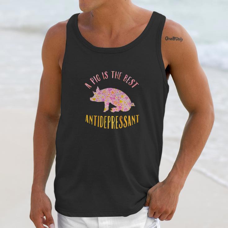 Antidepressant Mini Pig Lovers Gift Tee Unisex Tank Top Gifts for Her