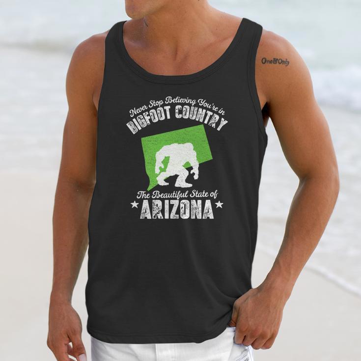 Arizona State Bigfoot Sasquatch Yeti Hunter Gift Unisex Tank Top Gifts for Her