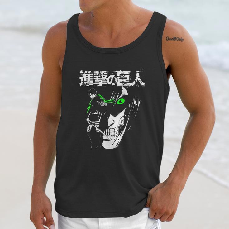 Attack On Titan Eren Jaeger Glow Unisex Tank Top Gifts for Her