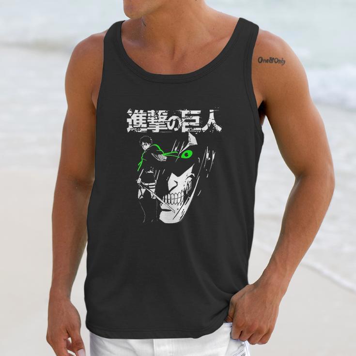 Attack On Titan Eren Jaeger Glow Unisex Tank Top Gifts for Her