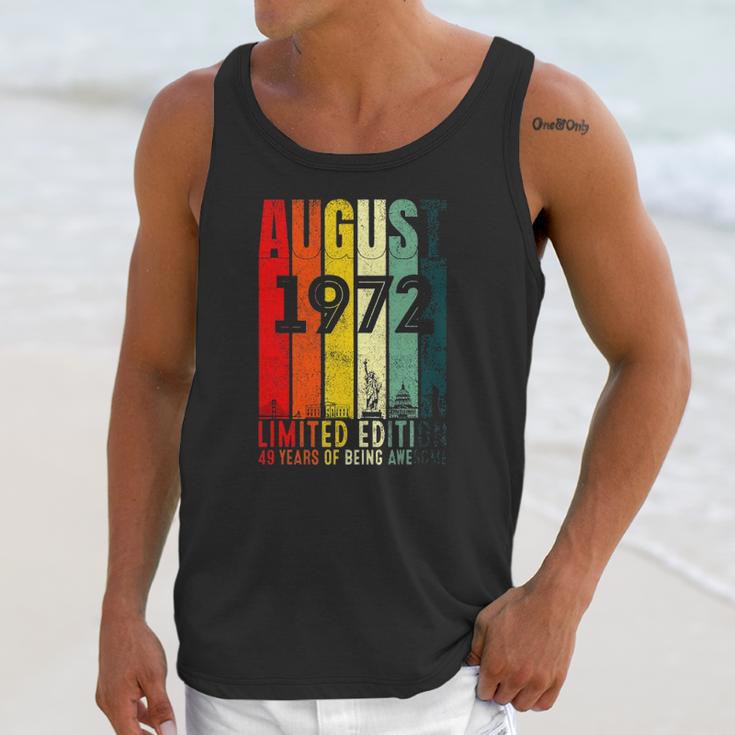 August 1972 49 Years Old 1972 Birthday Gift Unisex Tank Top Gifts for Her