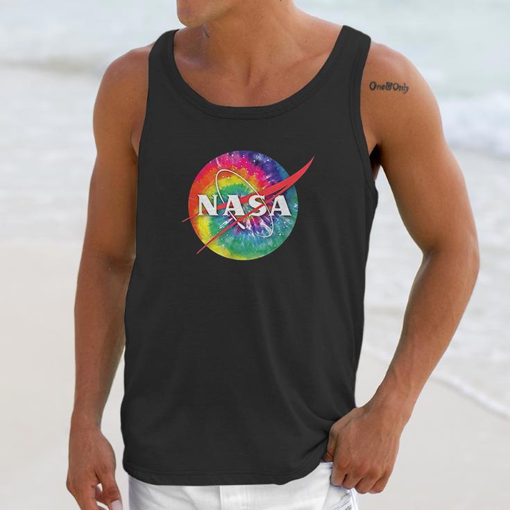 Awesome Tie Dye Nasa Logo Unisex Tank Top Gifts for Her