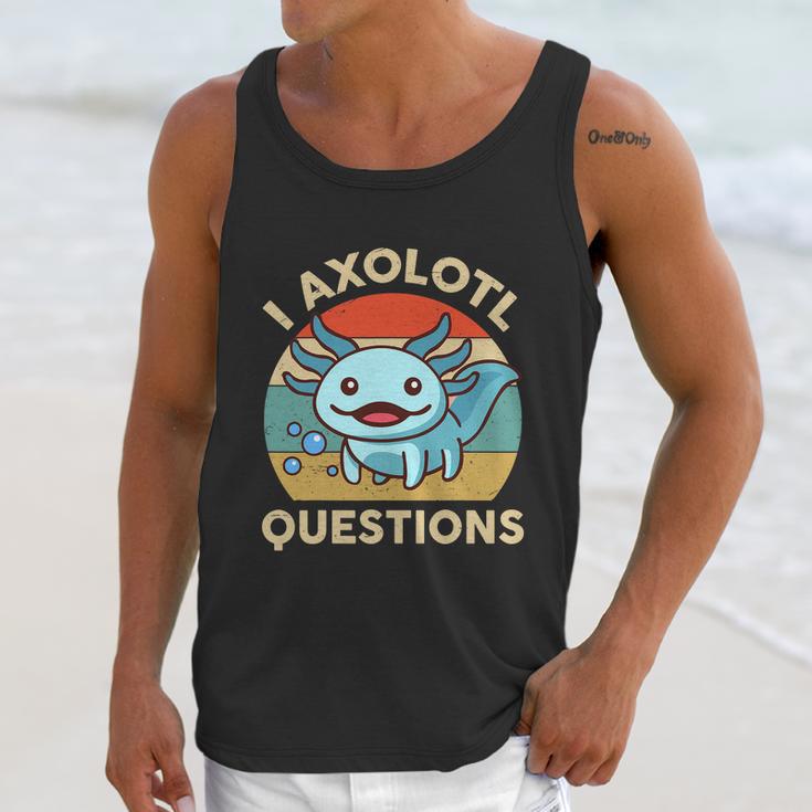 I Axolotl Questions Shirt Kids Blue Salamander Plush Axolotl Unisex Tank Top Gifts for Her