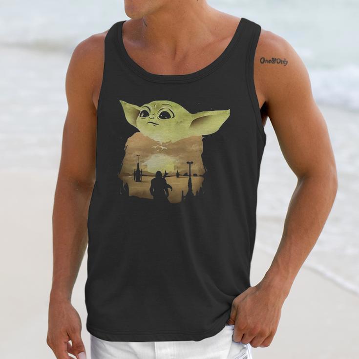 Baby Yoda Sunset Shirt Unisex Tank Top Gifts for Her