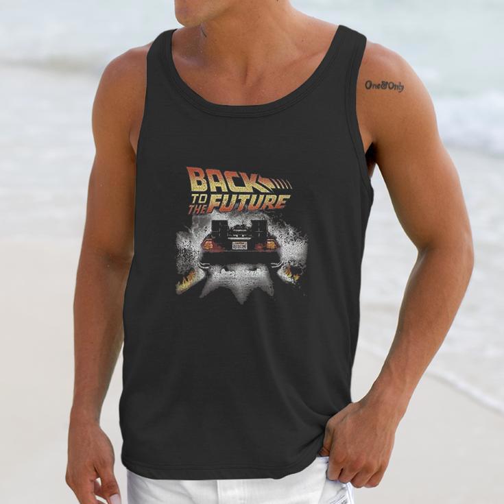 Back To The Future Vintage Delorean Peel Out Unisex Tank Top Gifts for Her