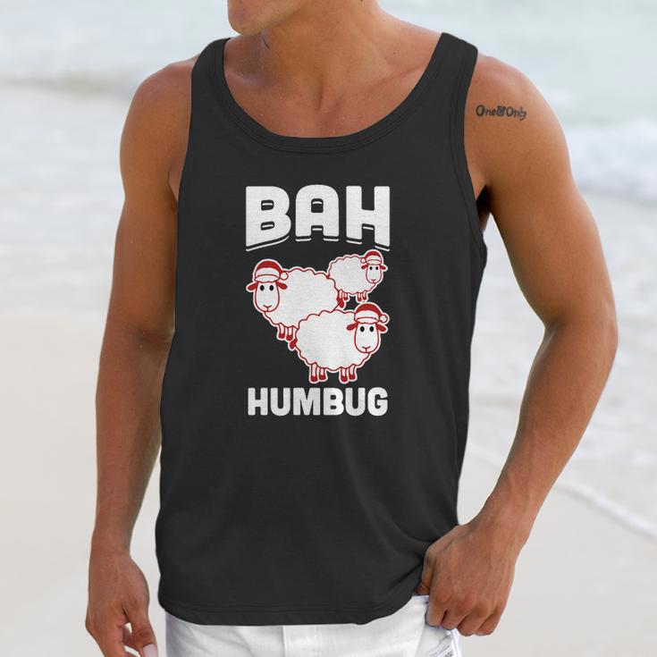 Bah Humbug Sheep Santa Hat T-Shirt Unisex Tank Top Gifts for Her