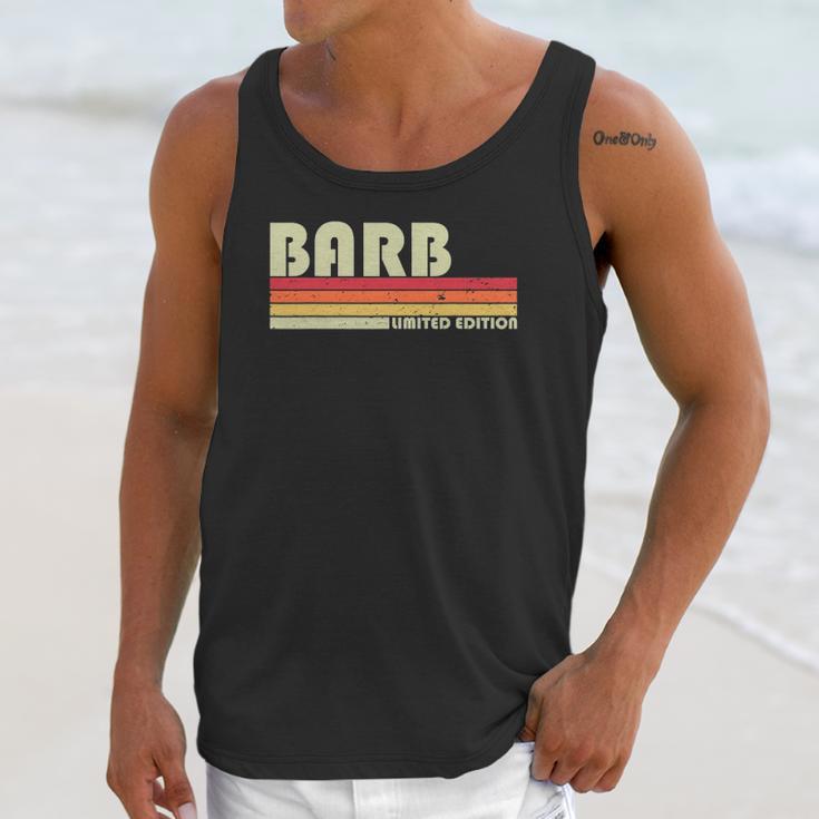 Barb Name Personalized Retro Vintage 80S 90S Birthday Unisex Tank Top Gifts for Her