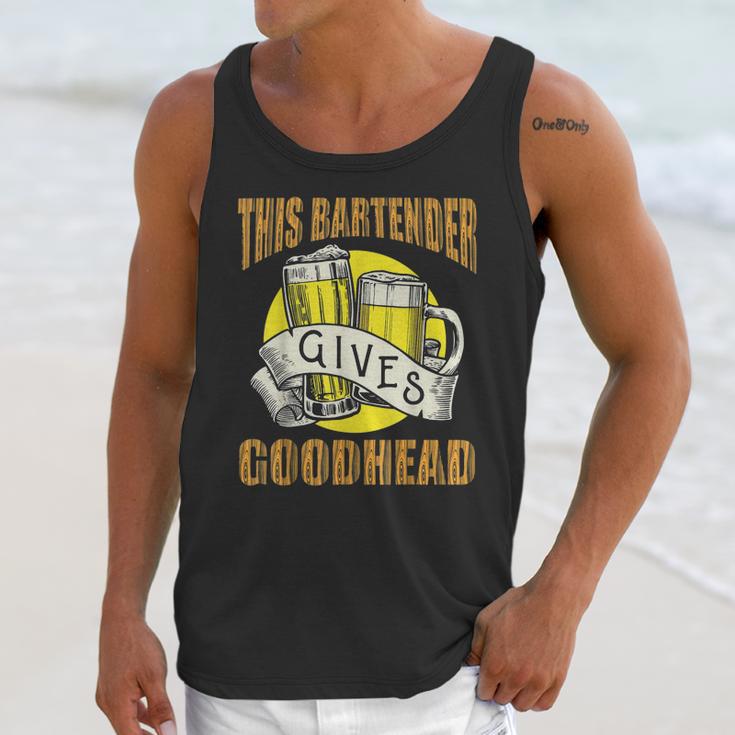 This Bartender Gives Good Head Retro Unisex Tank Top Gifts for Her