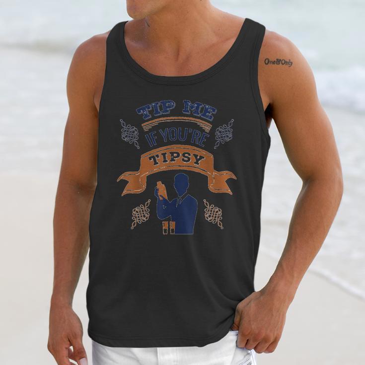 Bartender Tip Me If You Are Tipsy Retro Unisex Tank Top Gifts for Her