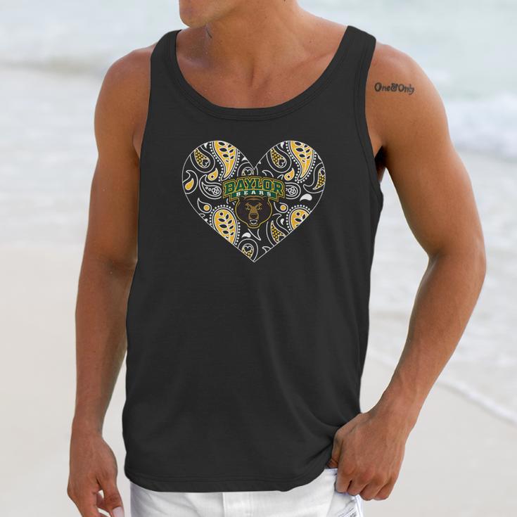 Baylor Bears Patterned Heart Apparel Unisex Tank Top Gifts for Her