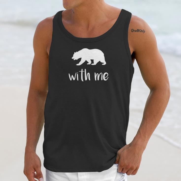 Bear With Me Bear Pun Animal Pun Unisex Tank Top Gifts for Her