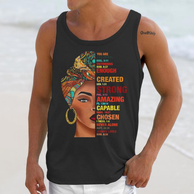 You Are Beautiful Victorious Enough Created Black Girl Unisex Tank Top Gifts for Her