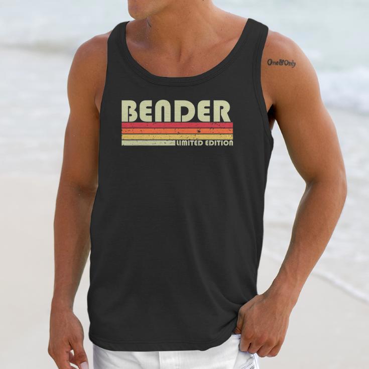 Bender Surname Funny Retro Vintage 80S 90S Birthday Reunion Unisex Tank Top Gifts for Her