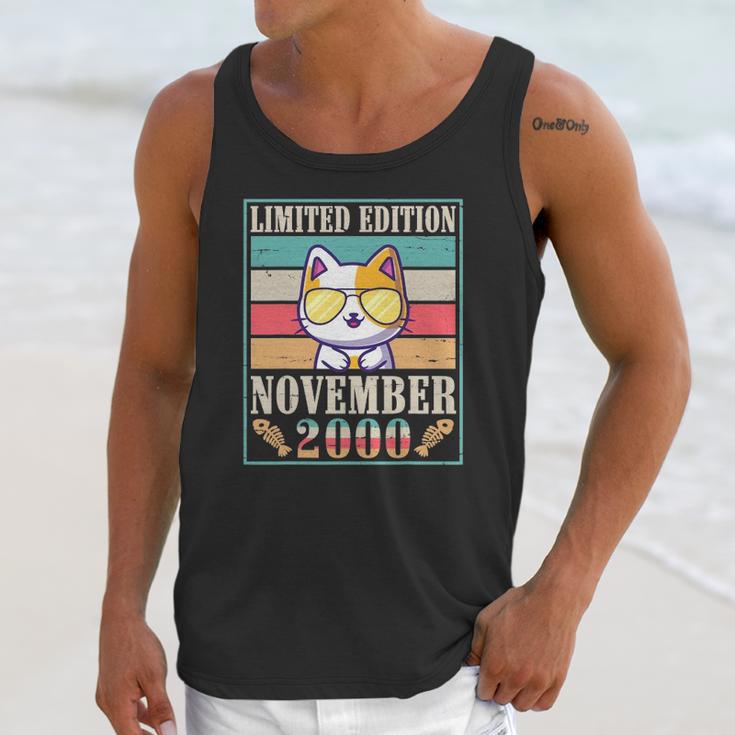 Birthday Cat Born In November 2000 Ltd Edition 21 Years Old Unisex Tank Top Gifts for Her