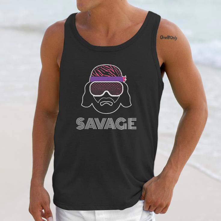 Black Macho Man Savage Face Unisex Tank Top Gifts for Her