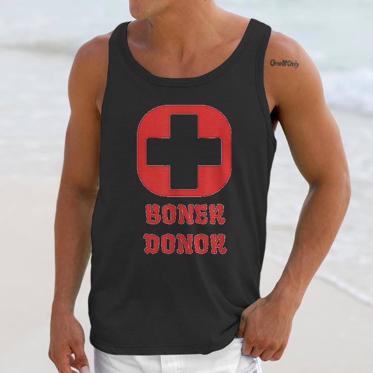 Boner Donor Red Graphic Unisex Tank Top Gifts for Her