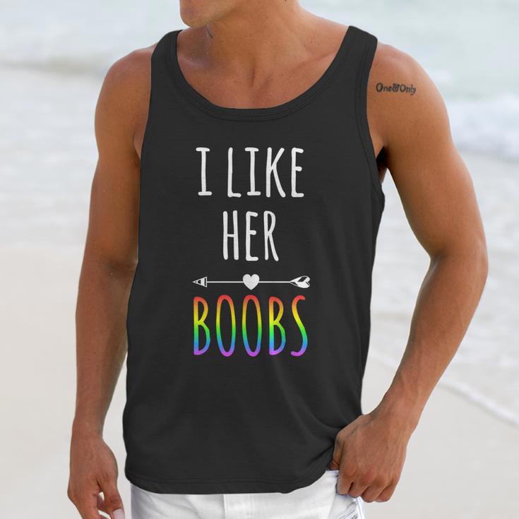 I Like Her Boobs Gift Gay Pride Lesbian Gift Graphic Design Printed Casual Daily Basic Unisex Tank Top Gifts for Her