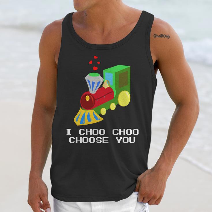 Boys Funny Valentines I Choo Choo Choose You Unisex Tank Top Gifts for Her