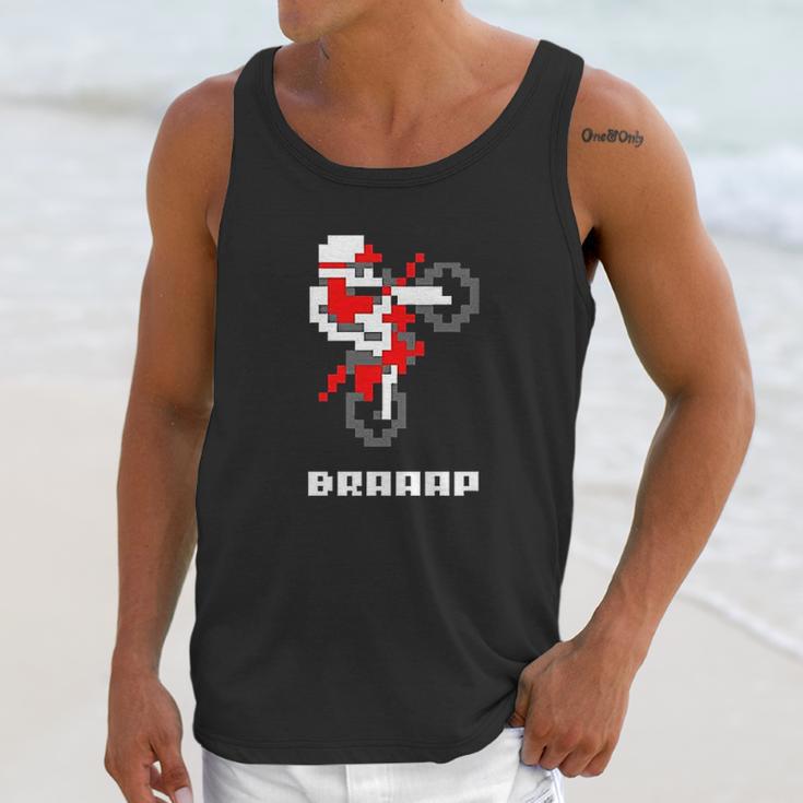 Braaap Dirt Bike Retro 8 Bit Video Game Gamer Unisex Tank Top Gifts for Her