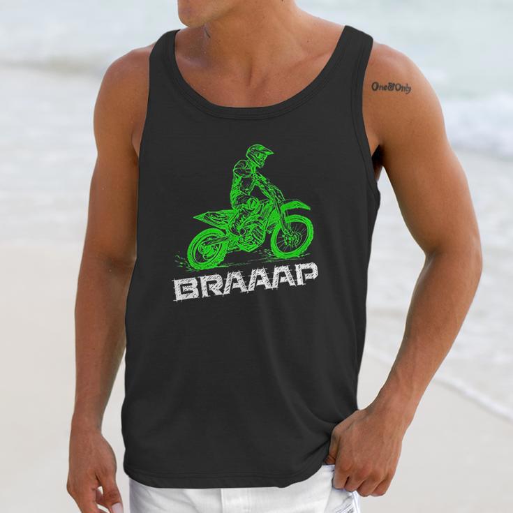 Brap Braap 2Stroke Send It Motocross Dirt Bike Green Et3 Unisex Tank Top Gifts for Her