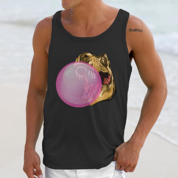 Bubble Gum T-Rex Unisex Tank Top Gifts for Her