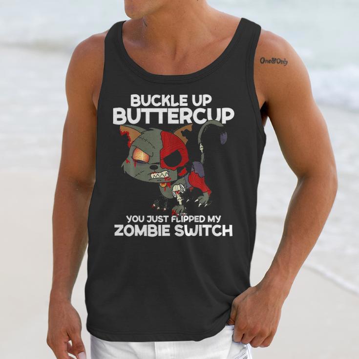 Buckle Up Buttercup You Just Flipped My Zombie Swi Unisex Tank Top Gifts for Her