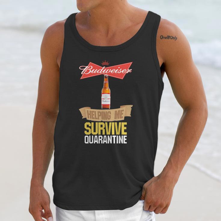 Budweiser Helping Me Survive Quarantine Unisex Tank Top Gifts for Her