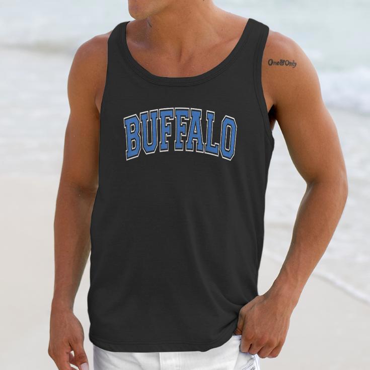 Buffalo Ny Varsity Style Blue Text Unisex Tank Top Gifts for Her