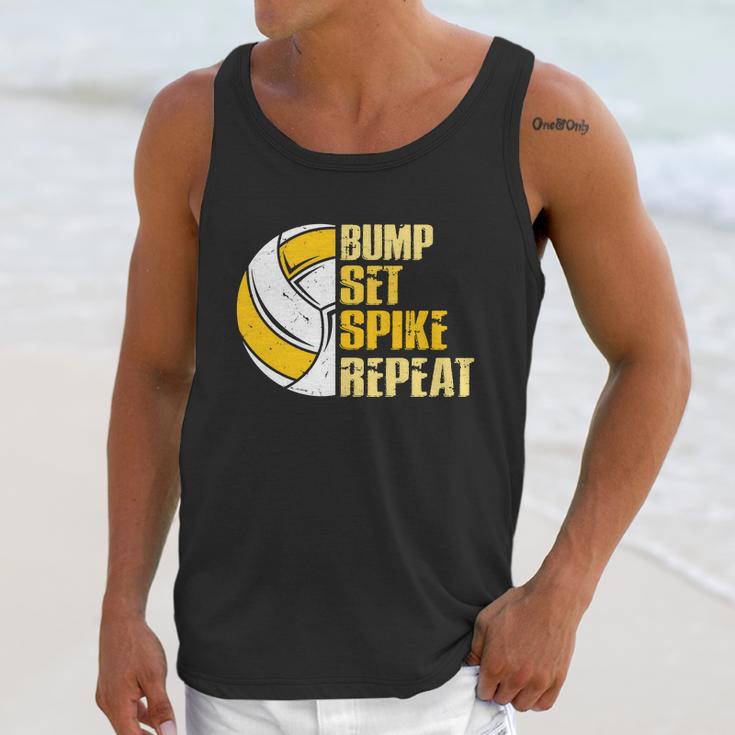 Bump Set Spike Repeat Volleyball Funny Graphic Design Printed Casual Daily Basic Unisex Tank Top Gifts for Her