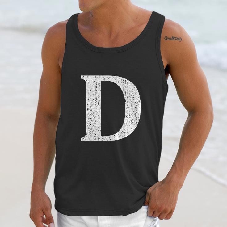 Capital Letter D Shirt Monogram Initial Unisex Tank Top Gifts for Her