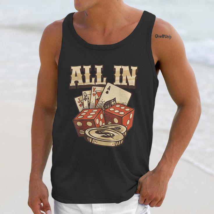 All In Card Game Playing Cards Poker Player Gambling Casino Graphic Design Printed Casual Daily Basic Unisex Tank Top Gifts for Her