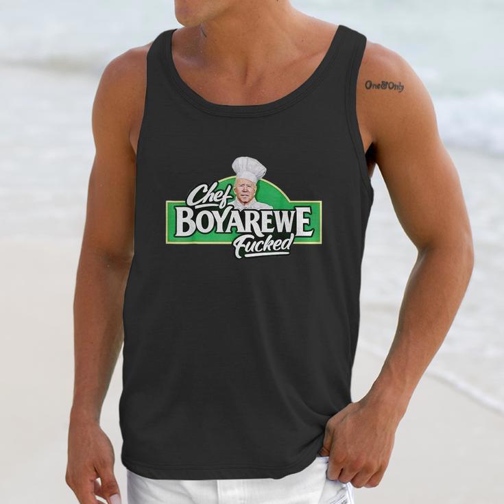 Chef Boyarewe Fucked Funny Anti Biden Pro Trump Graphic Design Printed Casual Daily Basic Unisex Tank Top Gifts for Her