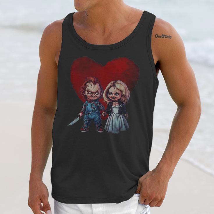 Chucky Love Tiffany Horror Lover Shirt Unisex Tank Top Gifts for Her