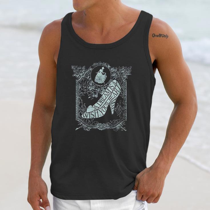 Cinderella Slipper Silhouette Text Fill Unisex Tank Top Gifts for Her