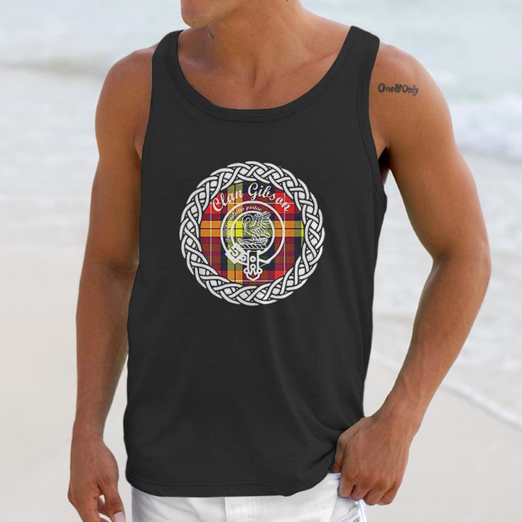 Clan Gibson Surname Last Name Scottish Tartan Crest Unisex Tank Top Gifts for Her