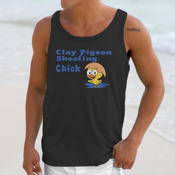 Clay Pigeon Shooting Chick Unisex Tank Top Gifts for Her