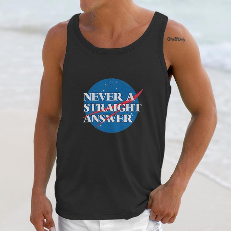 Clique Clothing Nasa Never A Straight Answer Unisex Tank Top Gifts for Her