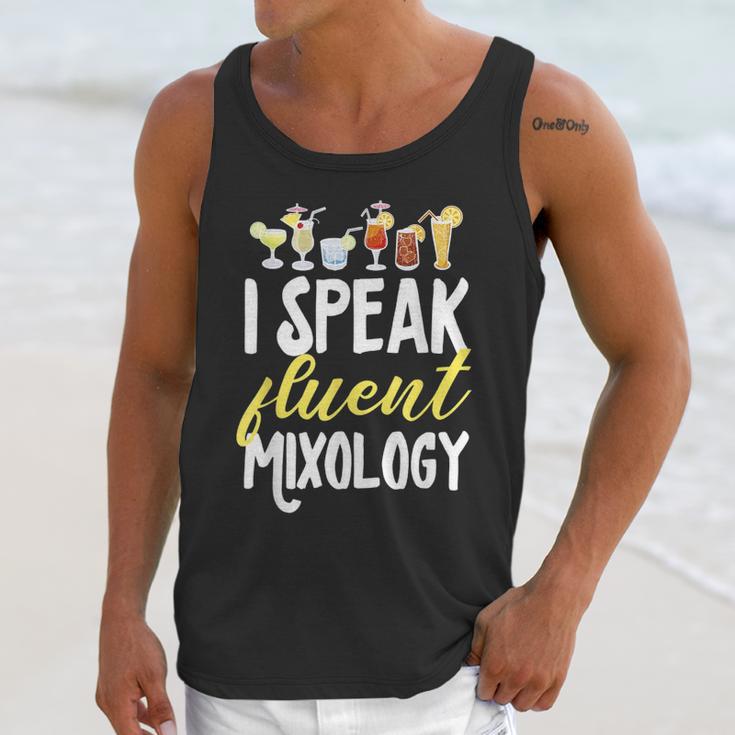 Cocktail Mixologist Bartender I Speak Fluent Mixology Unisex Tank Top Gifts for Her