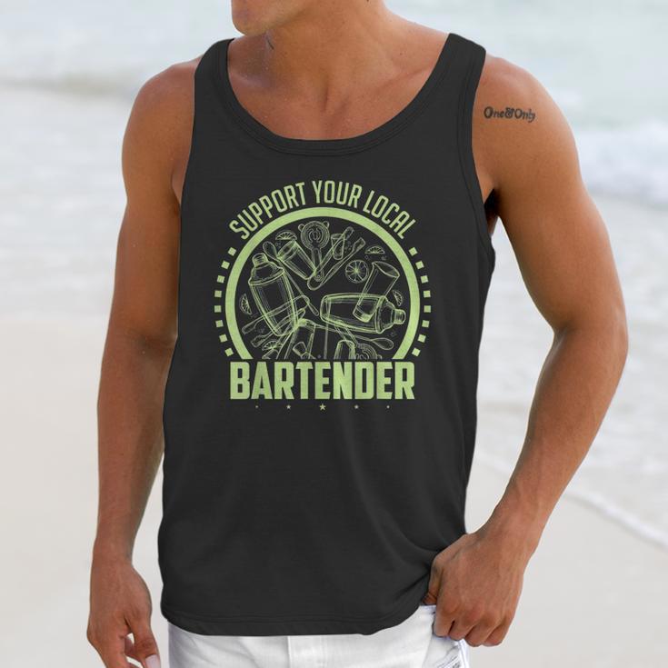 Cocktail Mixologist Support Your Local Bartender Unisex Tank Top Gifts for Her