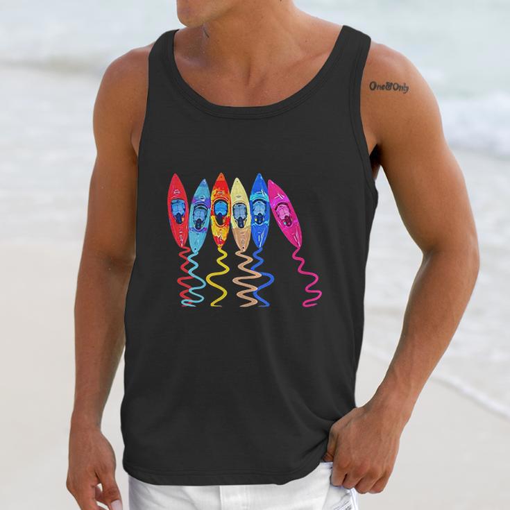 Colorful Kayaks Outdoor Adventure Kayaking Boating Kayakers Unisex Tank Top Gifts for Her