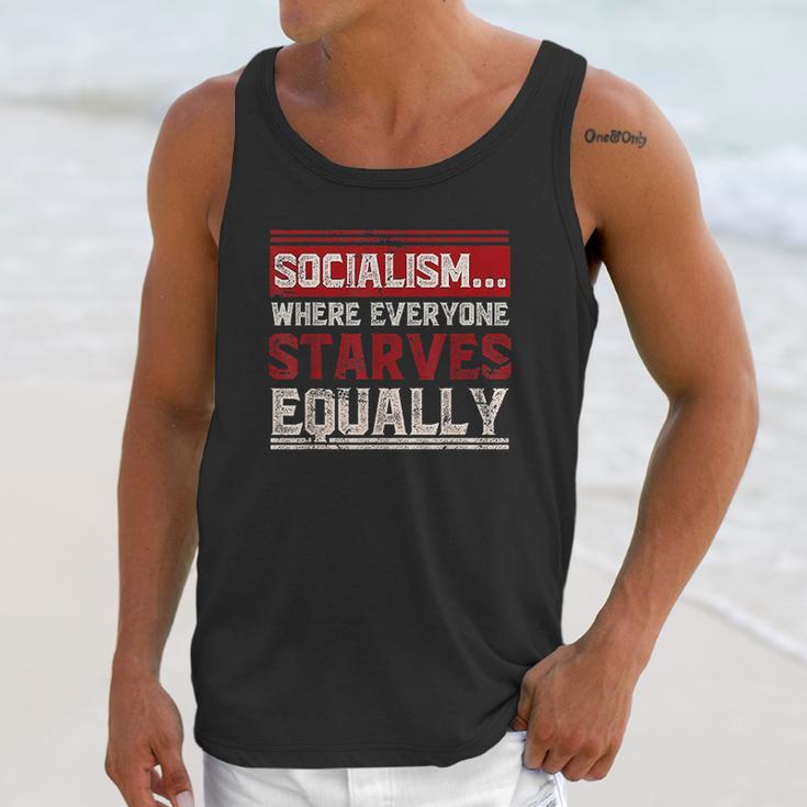 Communist Libertarian Capitalist Socialism Unisex Tank Top Gifts for Her