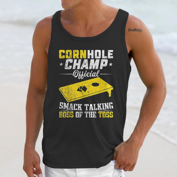 Cornhole Champion Gift Corn Hole Toss Boss Smack Talking Unisex Tank Top Gifts for Her