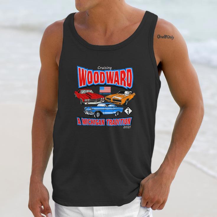 Cruising Woodward Ave M1 A Michigan Tradition Unisex Tank Top Gifts for Her